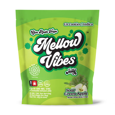 Mellow Vibes Green Apple Cannabis Jellies Edibles