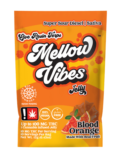 Mellow Vibes Blood Orange Jelly Single | 100 MG THC