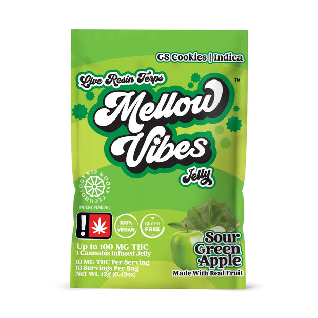 Mellow Vibes Green Apple Jelly Single | 100 MG THC