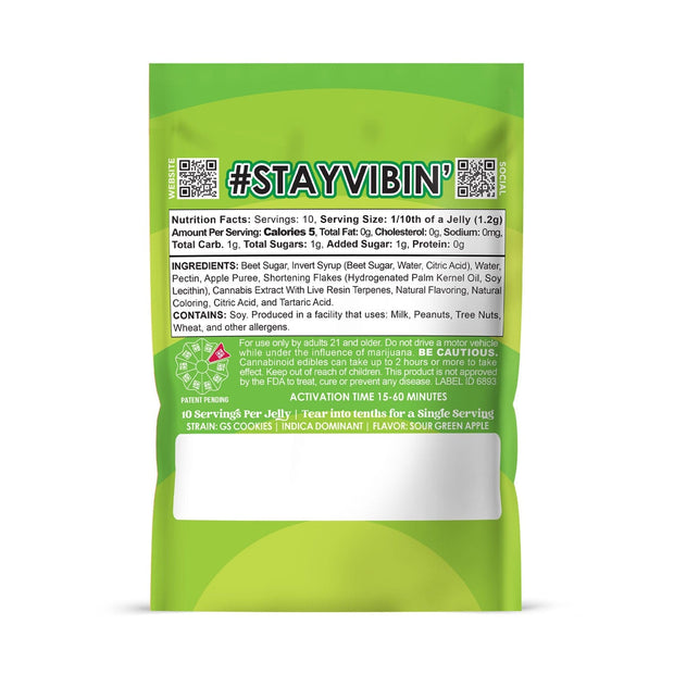 Mellow Vibes Green Apple Jelly Single | 100 MG THC