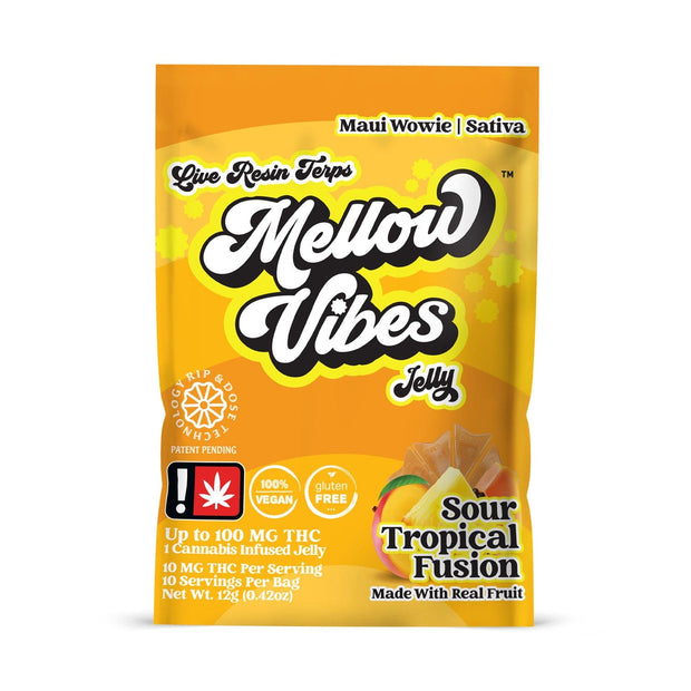 Mellow Vibes Sour Tropical Fusion Jelly | 100 MG THC