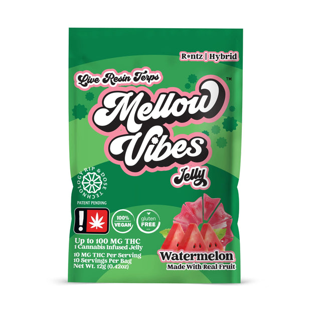 Mellow Vibes Watermelon Jelly Single | 100 MG THC