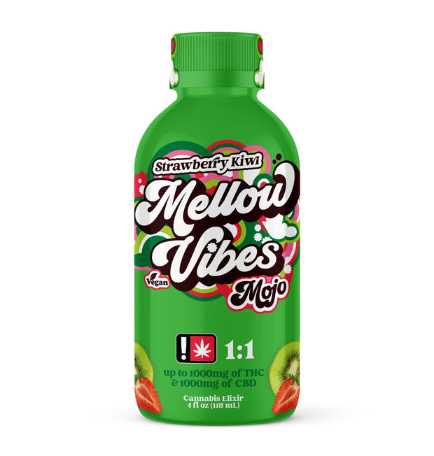 Mellow Vibes Strawberry Kiwi 1:1 Cannabis Elixir Edibles