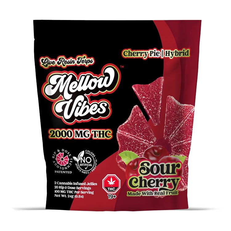Mellow Vibes Sour Cherry THC Cannabis Edibles