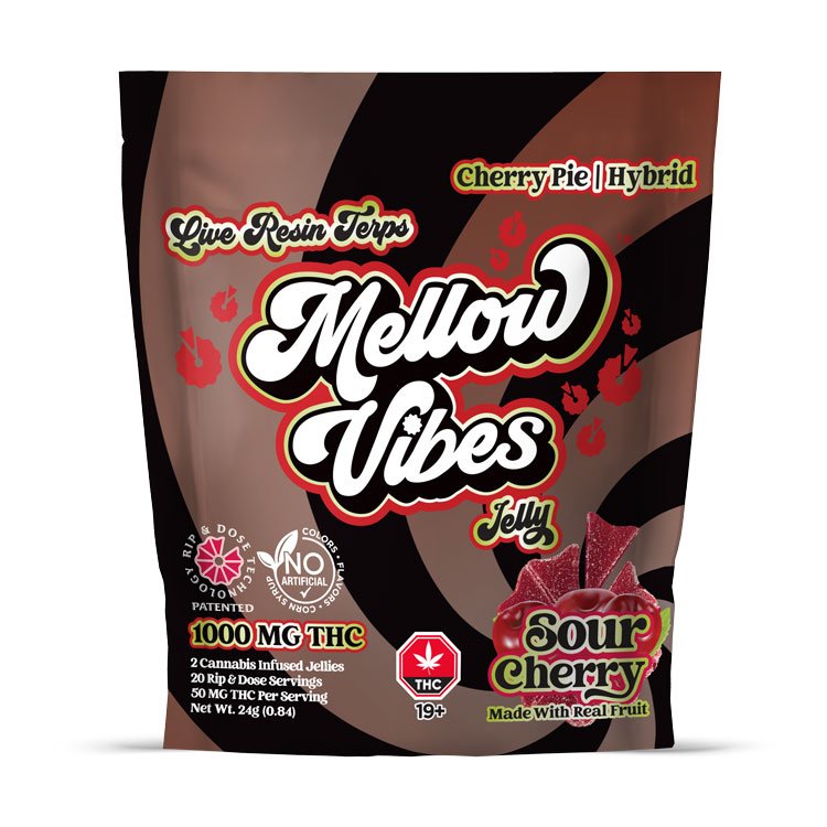 Mellow Vibes Sour Cherry THC Cannabis Edibles